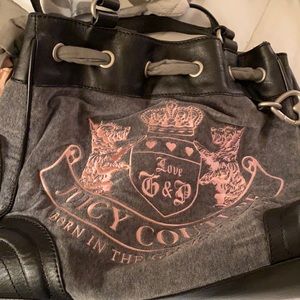 Grey flannel juicy couture handbag